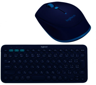 LOGITECH Wireless Optical Mouse & Keyboard Bundle - Blue LOGITECH Wireless Optical Mouse & Keyboard Bundle - Blue